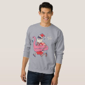 Mele Kalikimaka Santa Flamingo Christmas Abaway Sweatshirt (Vorne ganz)