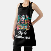 Mele Kalikimaka Santa Flamingo Tropical Christmas Schürze (InSitu)