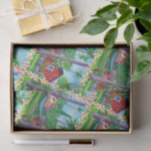 Mele Kalikimaka Santa on Vacation in Hawaii Seidenpapier (Geschenk)