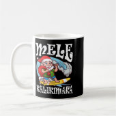 Mele Kalikimaka Santa Surfing Hawaii Christmas  Kaffeetasse (Links)