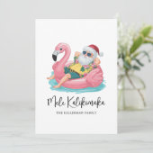 Mele Kalikimaka Santa Tropical Beach Weihnachten (Stehend Vorderseite)