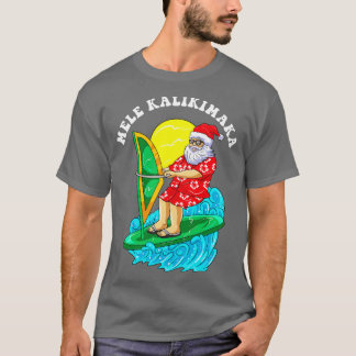 Mele Kalikimaka Santa Wind Surfen Weihnachten in J T-Shirt