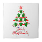 Mele Kalikimaka Sea Turtles Fliese (Vorderseite)
