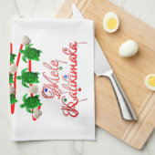 Mele Kalikimaka Sea Turtles Handtuch (Viertel Falte)