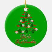Mele Kalikimaka Sea Turtles Keramik Ornament (Hinten)