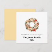 Mele Kalikimaka Seashell Wreath Feiertagskarte (Vorne/Hinten)