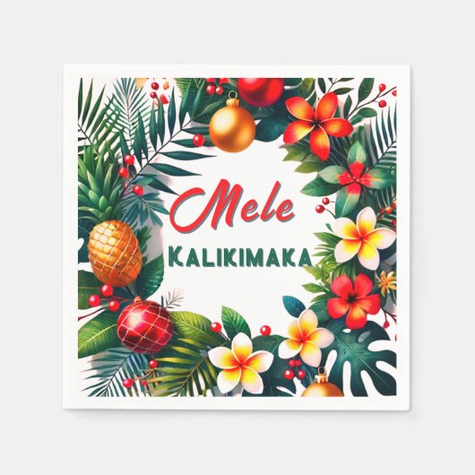 Mele Kalikimaka Serviette (Vorderseite)
