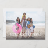 Mele Kalikimaka Single Foto Feiertagskarte (Vorderseite)