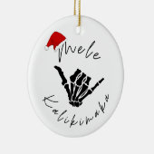 Mele Kalikimaka Skull Keramik Ornament (Rechts)