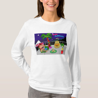 Mele Kalikimaka Stadt beleuchtet Damen-T - Shirt
