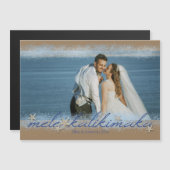 Mele Kalikimaka Starfish Magnetic Foto Card Magnetkarte (Vorne/Hinten)