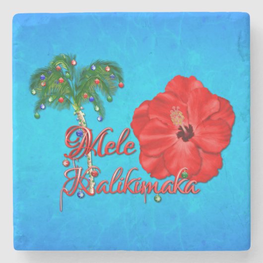 Mele Kalikimaka Steinuntersetzer (Vorderseite)