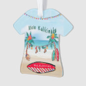 Mele Kalikimaka Surf Board Ornament (Vorderseite)
