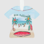 Mele Kalikimaka Surf Board Ornament (Rückseite)