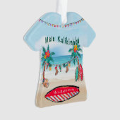 Mele Kalikimaka Surf Board Ornament (Vorderseite)