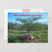 Mele Kalikimaka the Island Way Postkarte (Vorne/Hinten)