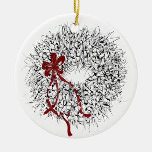 Mele Kalikimaka Ti-Blatt-Kranz-Ornament Keramik Ornament