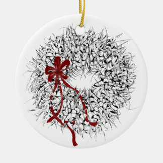 Mele Kalikimaka Ti-Blatt-Kranz-Ornament Keramik Ornament