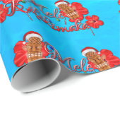 Mele Kalikimaka Tiki Geschenkpapier (Rolleneckpunkt)