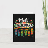 Mele Kalikimaka Trocal Christmas Flip Flop  Karte (Vorderseite)