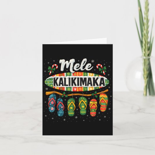 Mele Kalikimaka Trocal Christmas Flip Flop  Karte (Vorderseite)