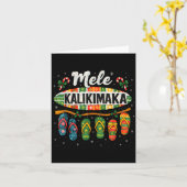Mele Kalikimaka Trocal Christmas Flip Flop  Karte (Gelbe Blume)