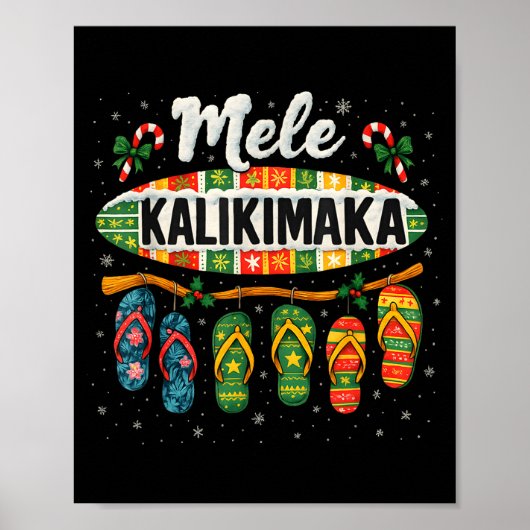 Mele Kalikimaka Trocal Christmas Flip Flop Poster (Vorne)