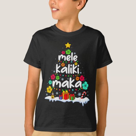 Mele Kalikimaka Trocal Christmas Hawaiian Santa Xm T-Shirt (Vorderseite)