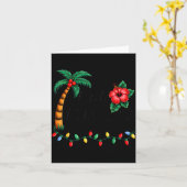 Mele Kalikimaka Trocal Christmas Hawaiian Xmas Fam Karte (Gelbe Blume)