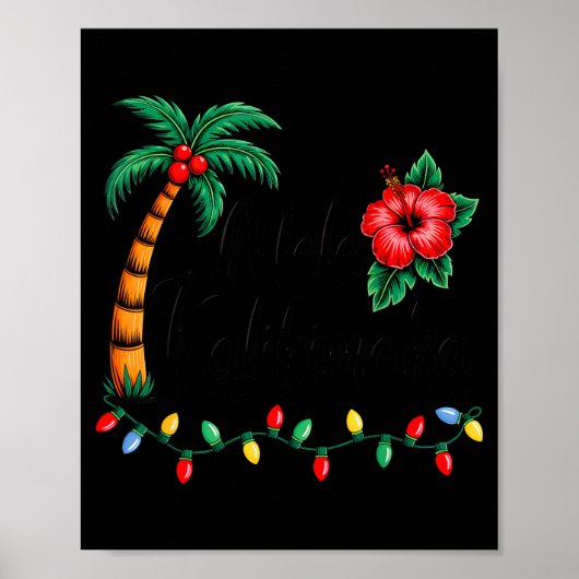 Mele Kalikimaka Trocal Christmas Hawaiian Xmas Fam Poster (Vorne)