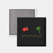 Mele Kalikimaka Trocal Christmas Hawaiian Xmas Magnet (Vorderseite/Rückseite)