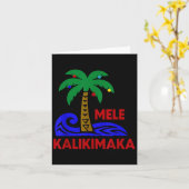 Mele Kalikimaka Trocal Holiday Palm Tree Xmas Hawa Karte (Gelbe Blume)