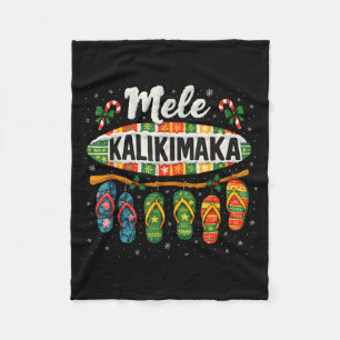 Mele Kalikimaka Trocal Weihnachten Flip Flop Fleecedecke