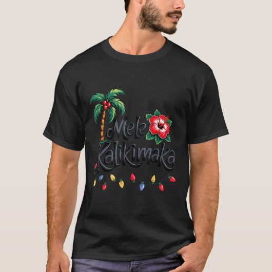 Mele Kalikimaka Trocal Weihnachten Hawaiian Xmas F T-Shirt (Vorderseite)