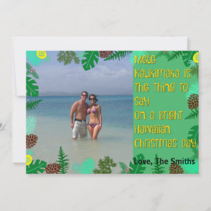 Mele Kalikimaka Tropical Beach Christmas Card Feiertagskarte