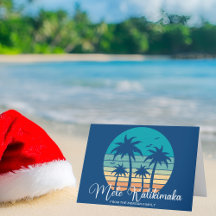 Mele Kalikimaka Tropical Beach Sunset Weihnachten
