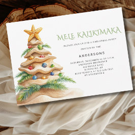 Mele Kalikimaka Tropical Beach Weihnachts-Party Einladung