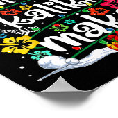 Mele Kalikimaka Tropical Christmas Hawaiian Santa Poster (Ecke)