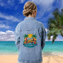 Mele Kalikimaka Tropical Christmas Jeansjacke