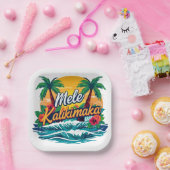 Mele Kalikimaka Tropical Christmas Pappteller (Party)