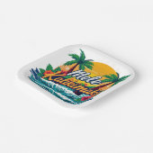 Mele Kalikimaka Tropical Christmas Pappteller (Gewinkelt)