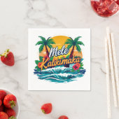 Mele Kalikimaka Tropical Christmas Serviette (Beispiel)