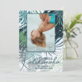 Mele Kalikimaka Tropical Foto Feiertagskarte (Stehend Vorderseite)