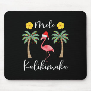 Mele Kalikimaka Tropical Hawaiian Christmas Flamin Mousepad