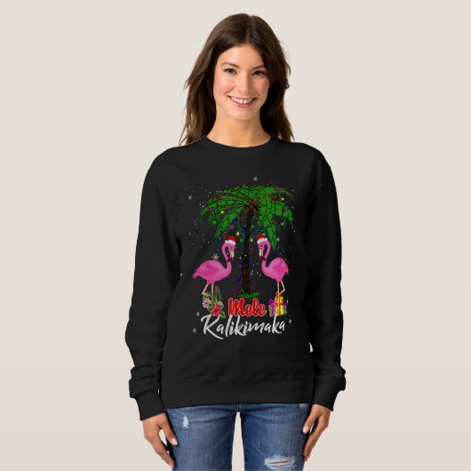 Mele Kalikimaka Tropical Hawaiian Christmas Flamin Sweatshirt (Vorne ganz)