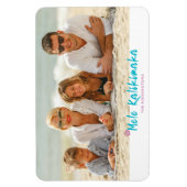 Mele Kalikimaka Tropical Hawaiian Weihnachts-Foto Magnet (Vertikal)