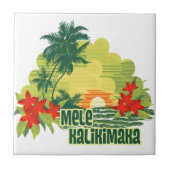 Mele Kalikimaka Tropical Island Hawaiian Weihnacht Fliese (Vorderseite)