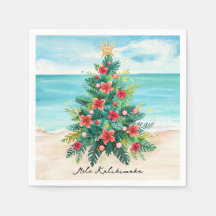 Mele Kalikimaka Tropical Palm Tree Christmas