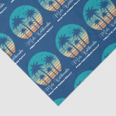 Mele Kalikimaka Tropical Sunset Custom Christmas Seidenpapier (Detail)