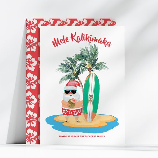 Mele Kalikimaka Tropical Surfing Weihnachten
